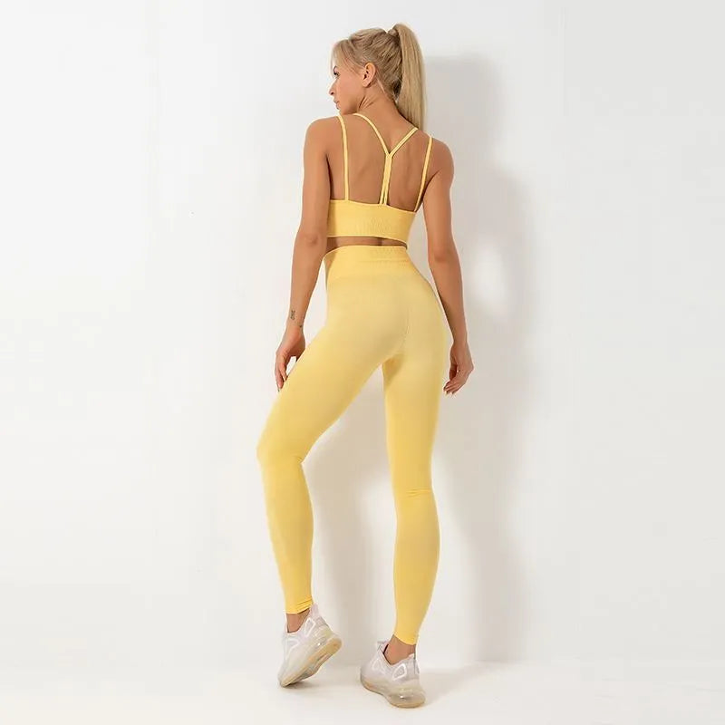 Hip Lift Yoga Pants Sports Bra Yoga Fitness Set - Bellarte Enchanté Hip Lift Yoga Pants Sports Bra Yoga Fitness Set
